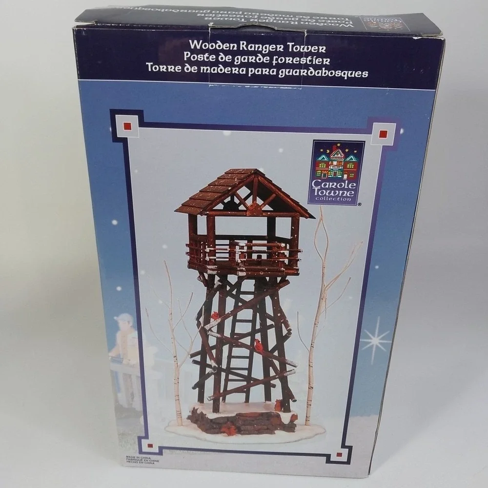 2002‎ Lemax Carole Towne Wooden Ranger Tower